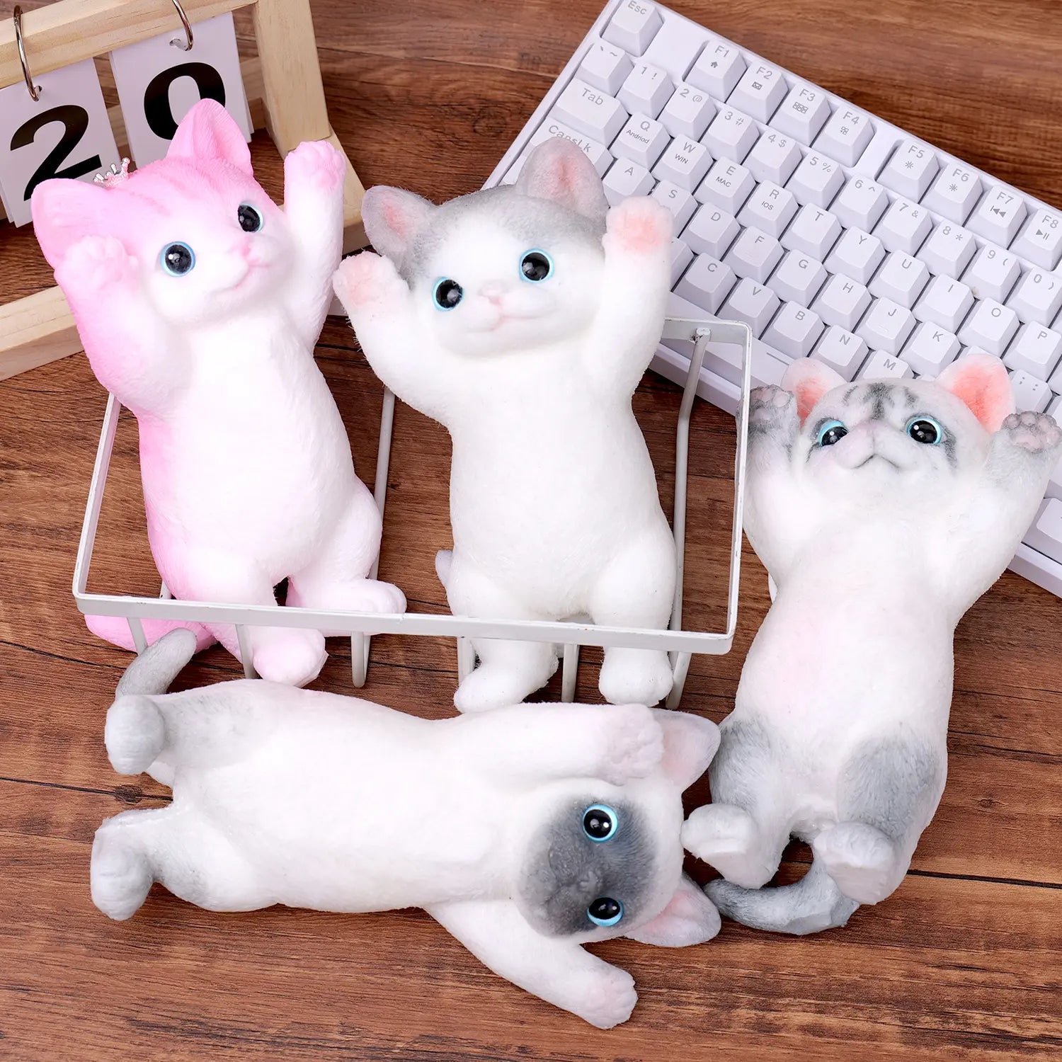 Large Handmade Taba Squishy Cat and Dog Toy - Hyperrealistic Kawaii Cat Simulation for Stress Relief and Autism Support, Silicone Squeeze Toy