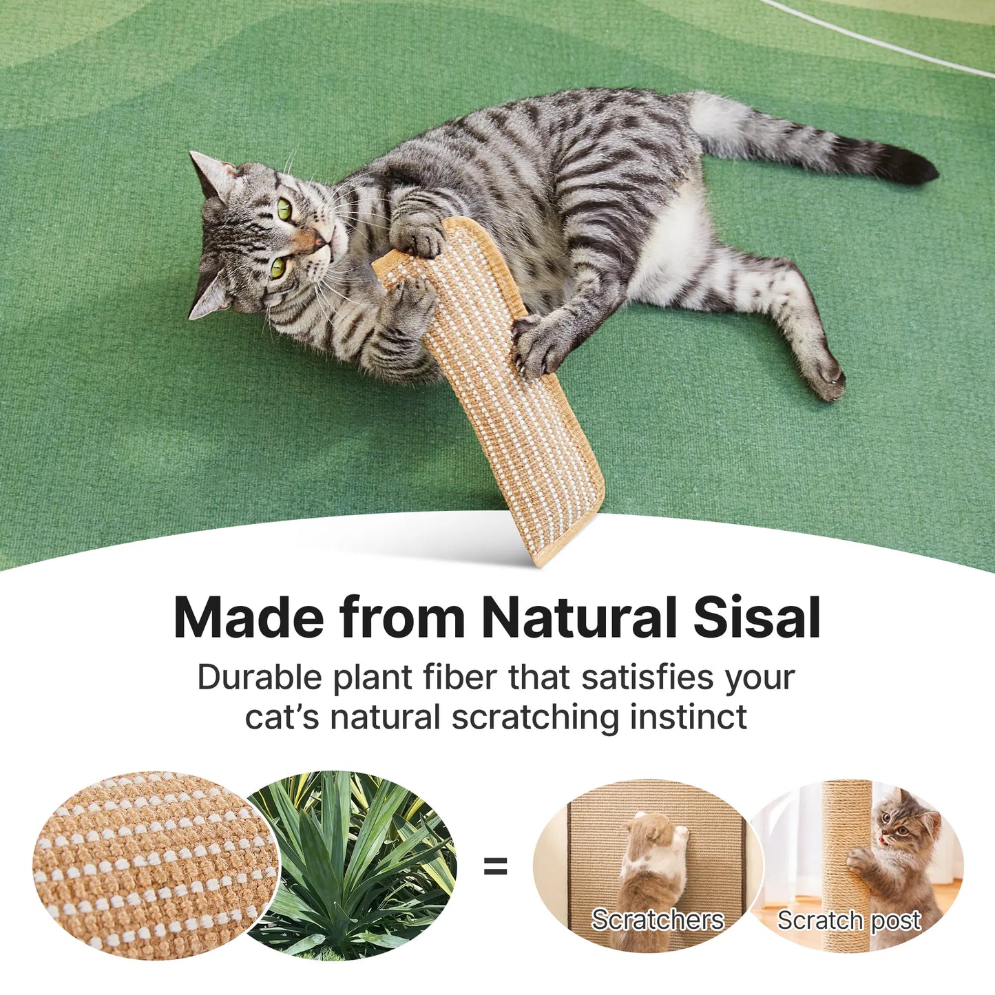 Potaroma Cat Toys Set of 2, Soft Sisal Indoor Scratching and Kicker Toys for Engaging Playtime