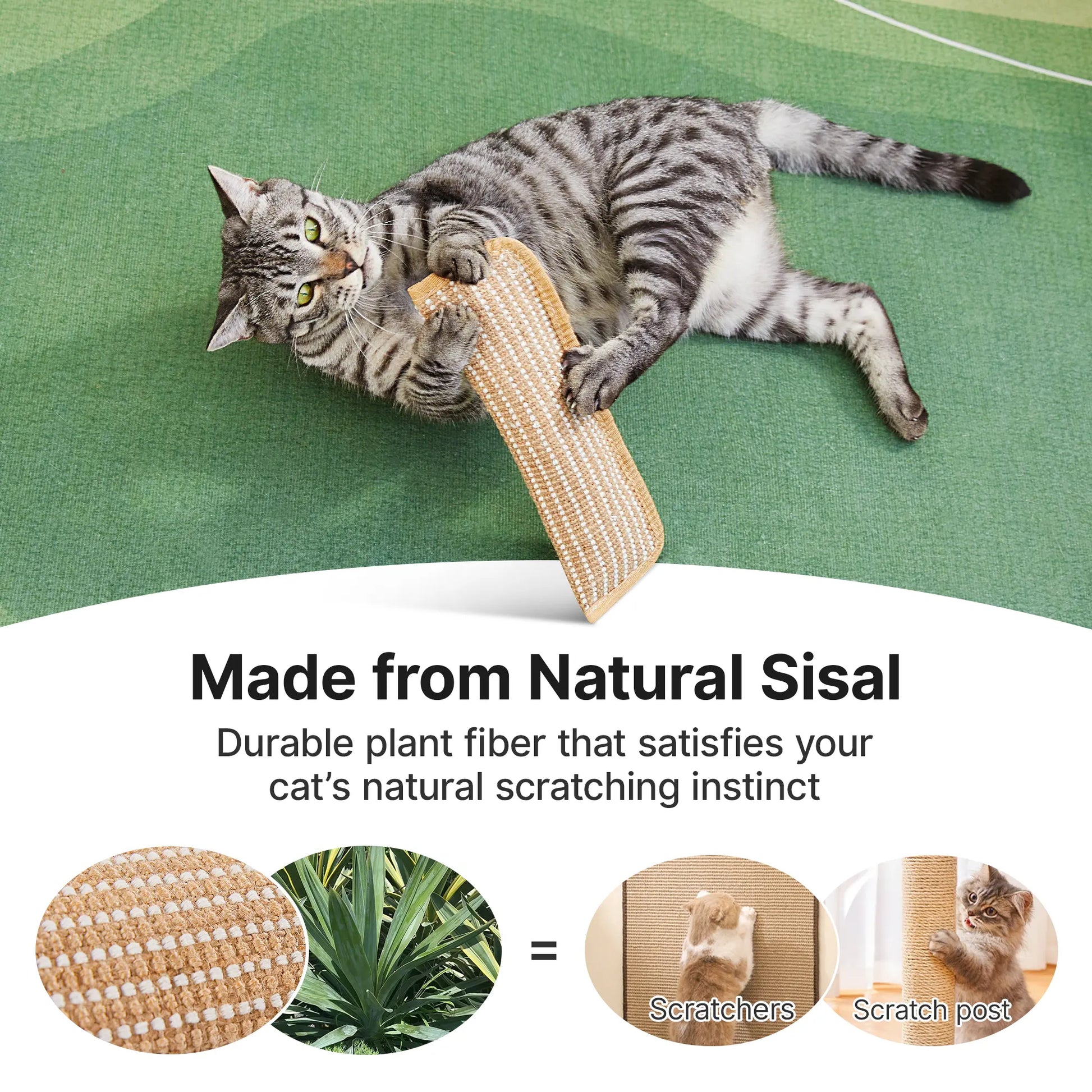Potaroma Cat Toys Set of 2, Soft Sisal Indoor Scratching and Kicker Toys for Engaging Playtime