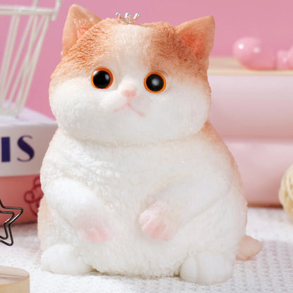 Large Handmade Taba Squishy Cat and Dog Toy - Hyperrealistic Kawaii Cat Simulation for Stress Relief and Autism Support, Silicone Squeeze Toy