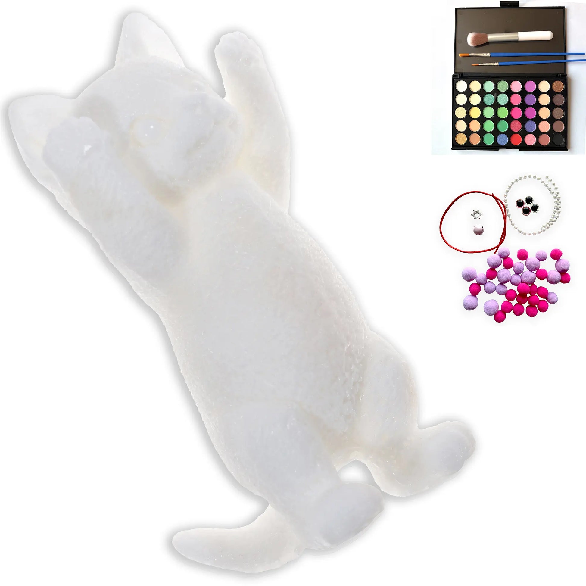 Large Handmade Taba Squishy Cat and Dog Toy - Hyperrealistic Kawaii Cat Simulation for Stress Relief and Autism Support, Silicone Squeeze Toy
