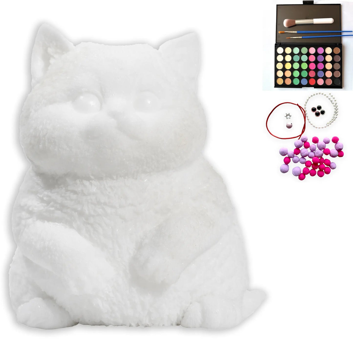 Large Handmade Taba Squishy Cat and Dog Toy - Hyperrealistic Kawaii Cat Simulation for Stress Relief and Autism Support, Silicone Squeeze Toy
