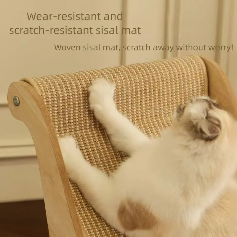 Multi-Functional Cat Scratching Board and Rocker Bed Made of Natural Sisal and Jute for Scratching and Relaxation, Suitable for Indoor and Outdoor Use.
