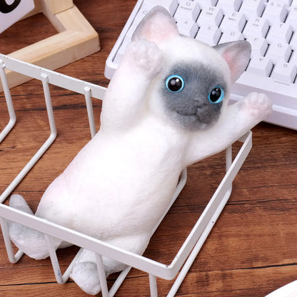 Large Handmade Taba Squishy Cat and Dog Toy - Hyperrealistic Kawaii Cat Simulation for Stress Relief and Autism Support, Silicone Squeeze Toy