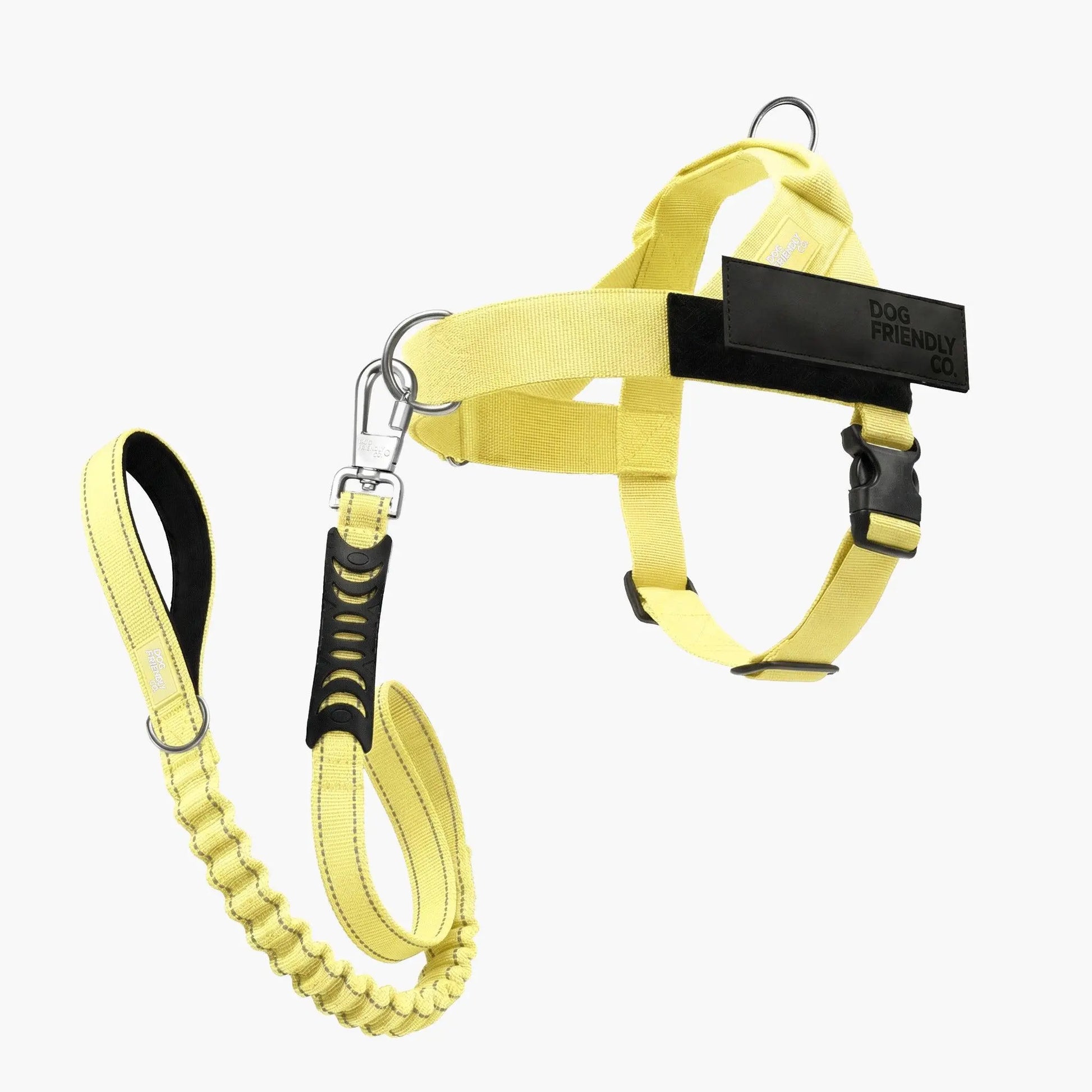 Dog Friendly Co. No-Pull Harness with Bungee Leash and D-Ring Attachment