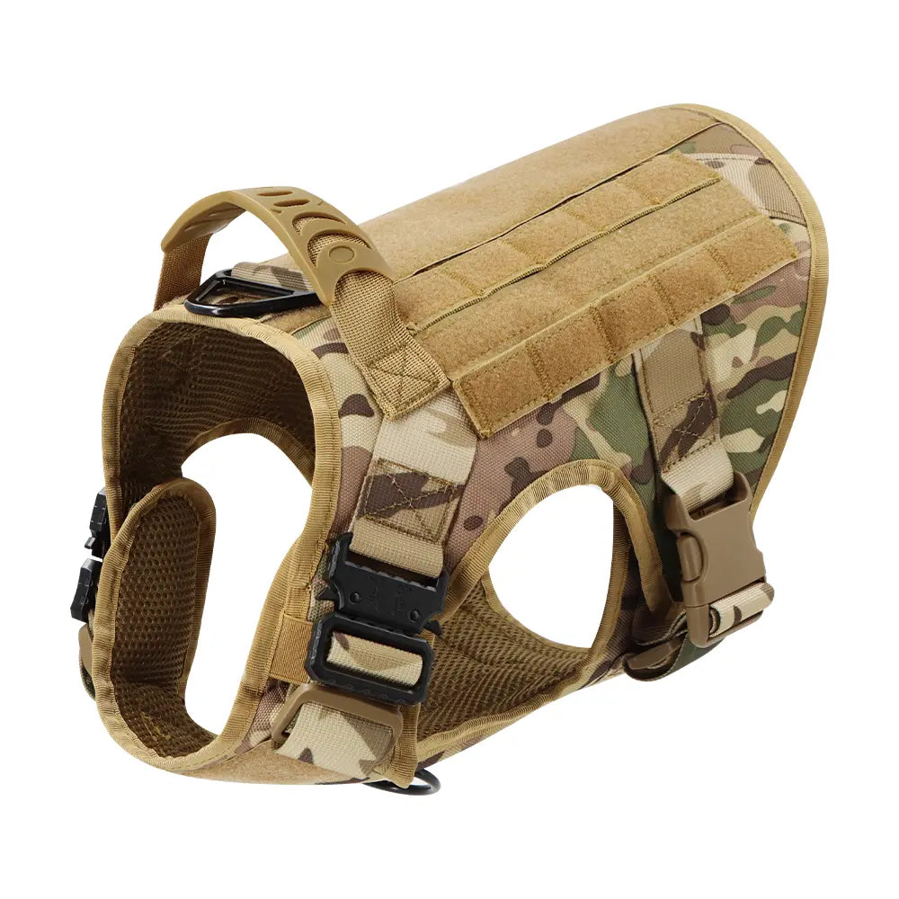 Professional Tactical Dog Harness, Leash, and Collar Set for Large Breeds - Ideal for German Shepherds and Malinois - Perfect for Training and Outdoor Activities