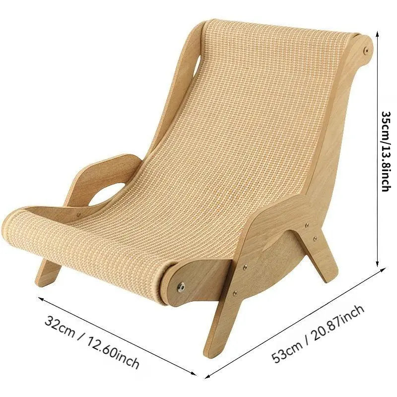 Multi-Functional Cat Scratching Board and Rocker Bed Made of Natural Sisal and Jute for Scratching and Relaxation, Suitable for Indoor and Outdoor Use.
