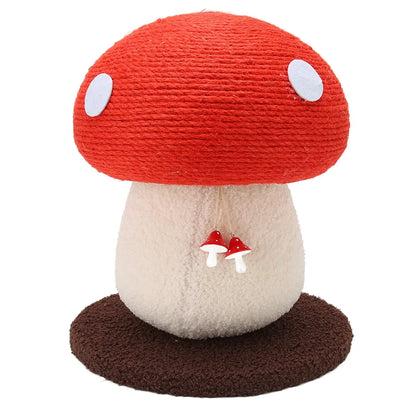 Extra-Large Mushroom-Shaped Cat Tree with Sisal Scratching Post for Indoor Cats - Natural Home Decor
